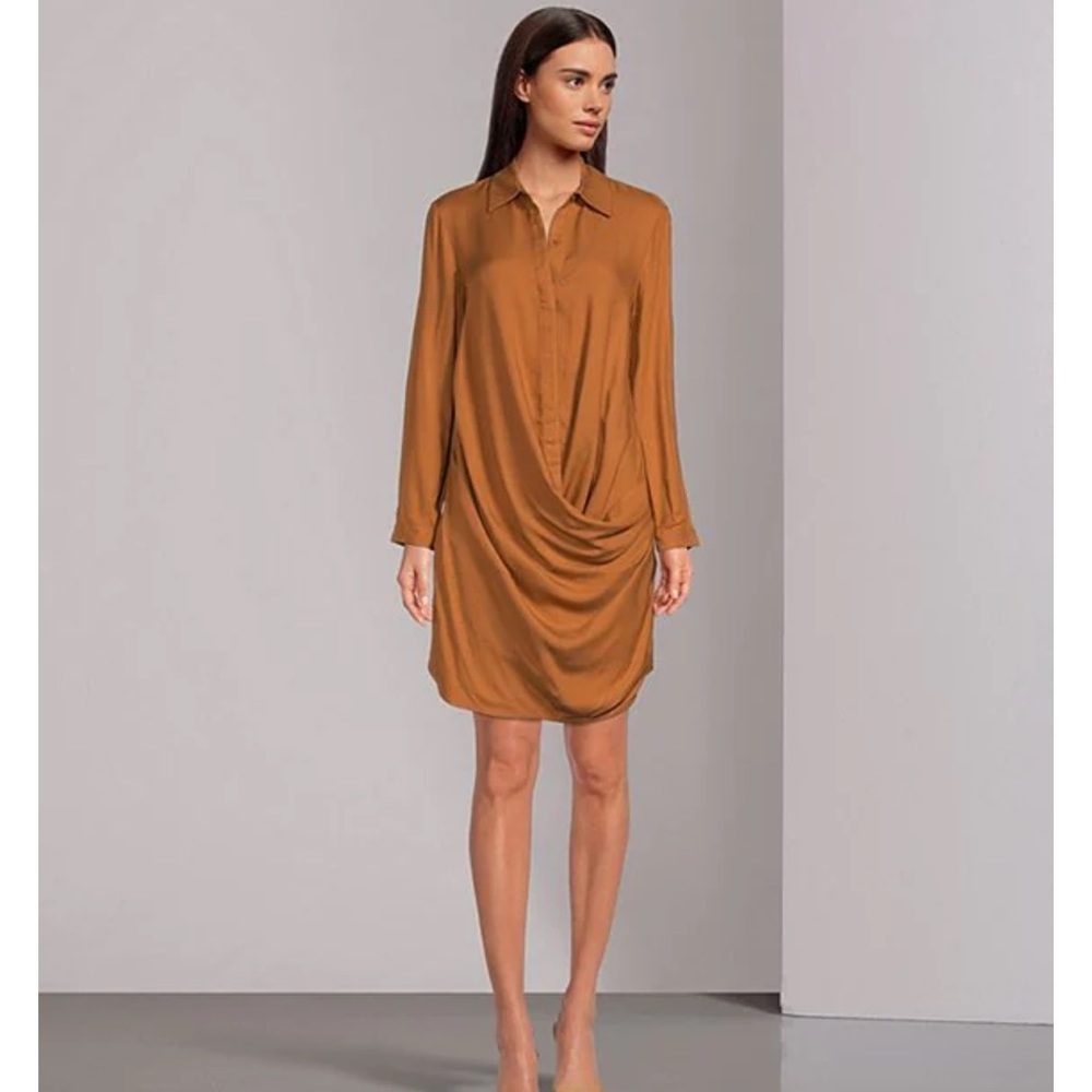 Gianni Bini
Daphne Long Sleeve Draped Collar Button Front Shirt Dress
